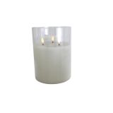 20CM 3 FLAME CLEAR LED CANDLE