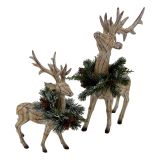 40CM GOLD DEER WREATH