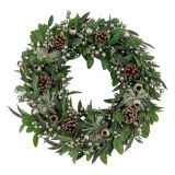 60cm Silver Berry Wreath