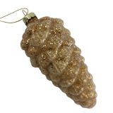 GOLD GLASS PINECONE ORNAMENT