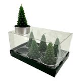 SET 6 GREEN TREE CANDLE