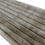 Natural Ribbed Faux Fur Table Runner